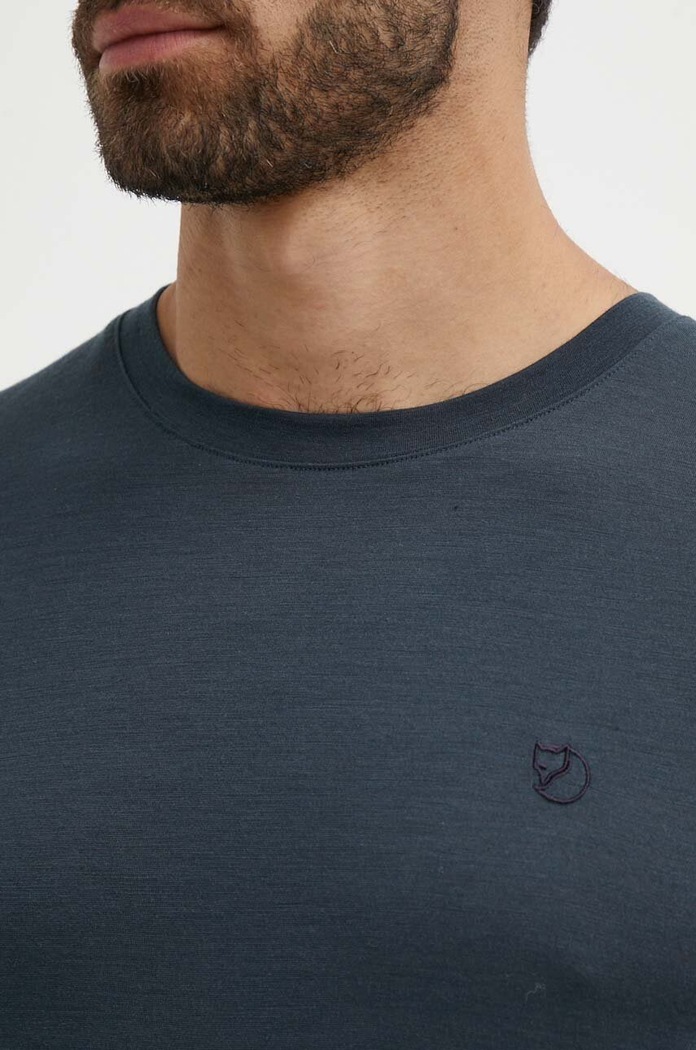 Sportovní tričko s dlouhým rukávem Fjallraven Abisko Wool F87194.555 námořnická modř