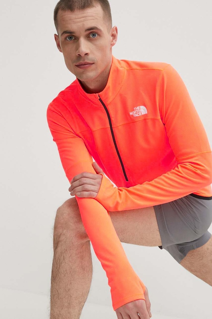 Sportovní tričko s dlouhým rukávem The North Face Sunriser oranžová NF0A84KRQI41
