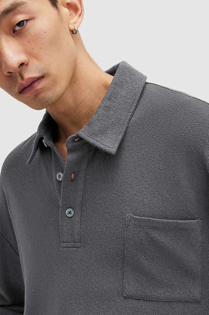 Longsleeve AllSaints ERIS MD131Z γκρί SS24