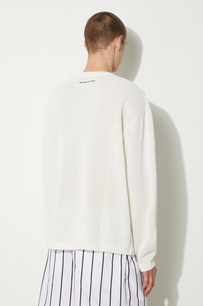 Oblečení Bavlněné tričko s dlouhým rukávem MKI MIYUKI ZOKU Loose Gauge Long Sleeve LOOSE.GAUGE.LONG.SLEEVE bílá