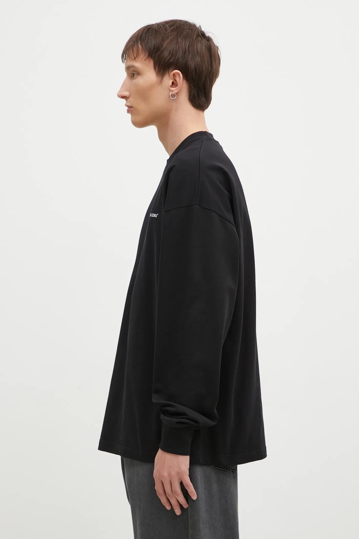 MKI MIYUKI ZOKU longsleeve bawełniany Uniform Long Sleeve Tee UNIFORM.LONG.SLEEVE.TEE czarny SS24