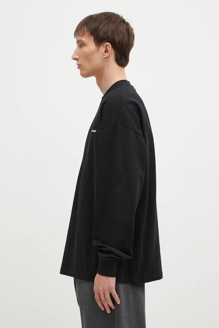 MKI MIYUKI ZOKU longsleeve bawełniany Uniform Long Sleeve Tee UNIFORM.LONG.SLEEVE.TEE czarny SS24