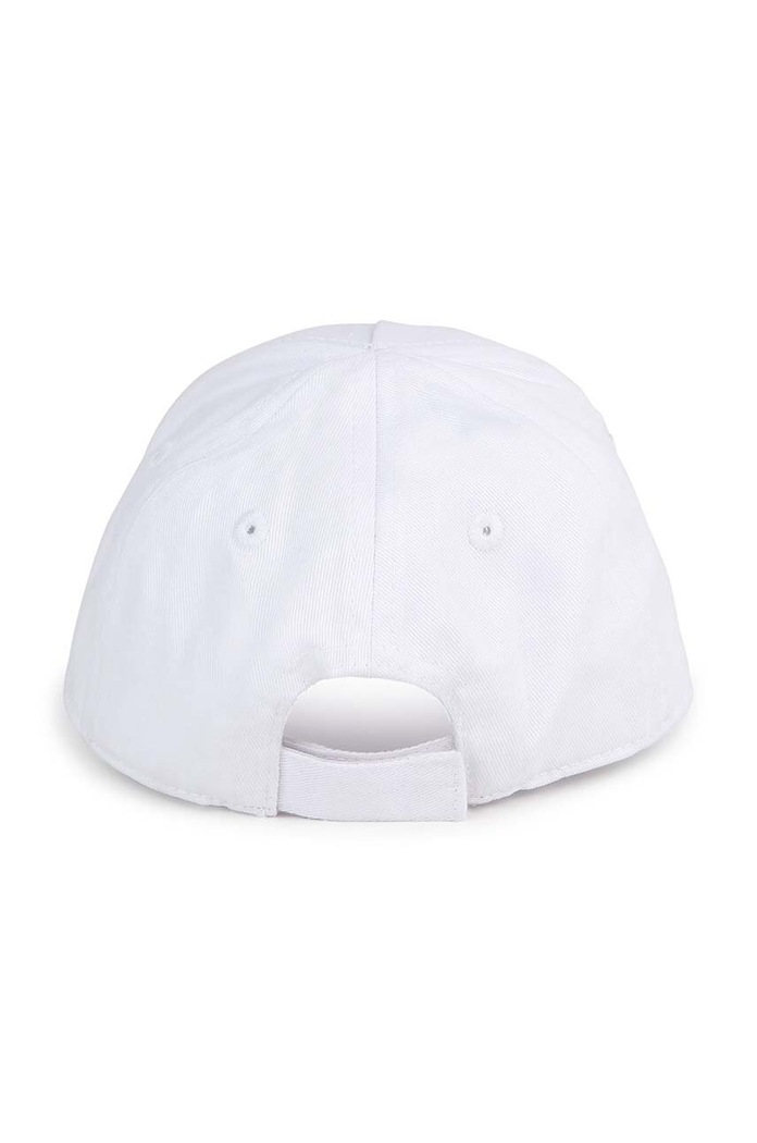 BOSS czapka z daszkiem bawełniana dziecięca J50977. biały SS24