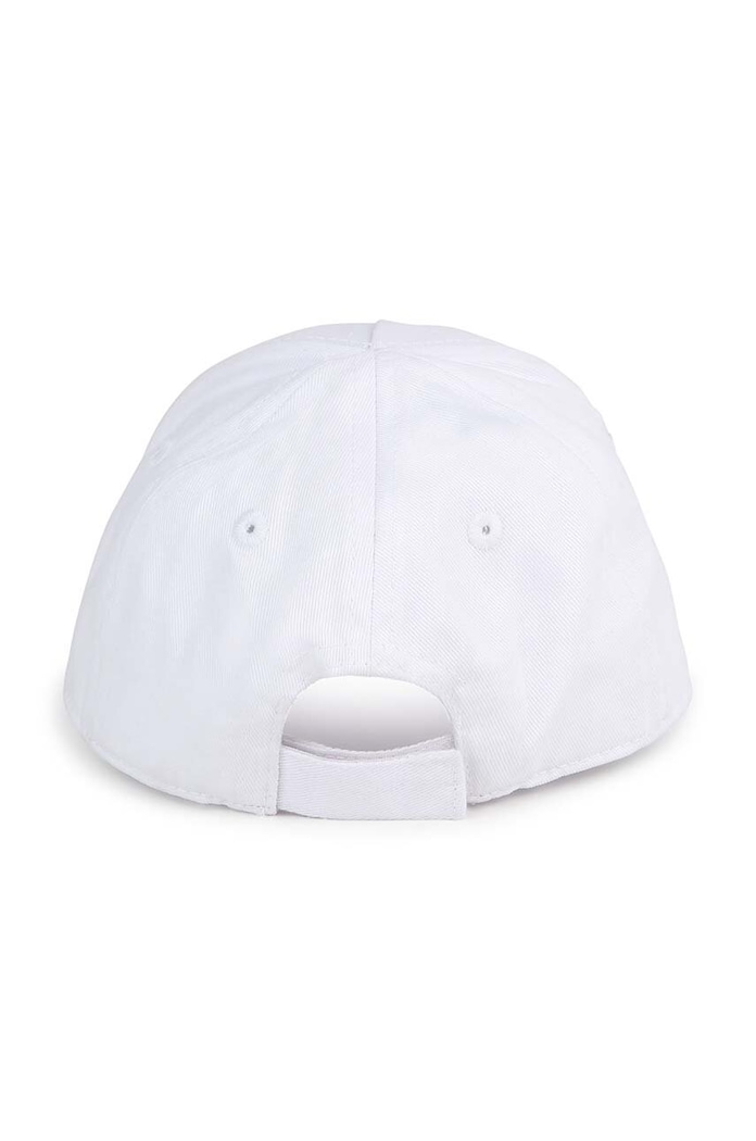 BOSS czapka z daszkiem bawełniana dziecięca J50977. biały SS24