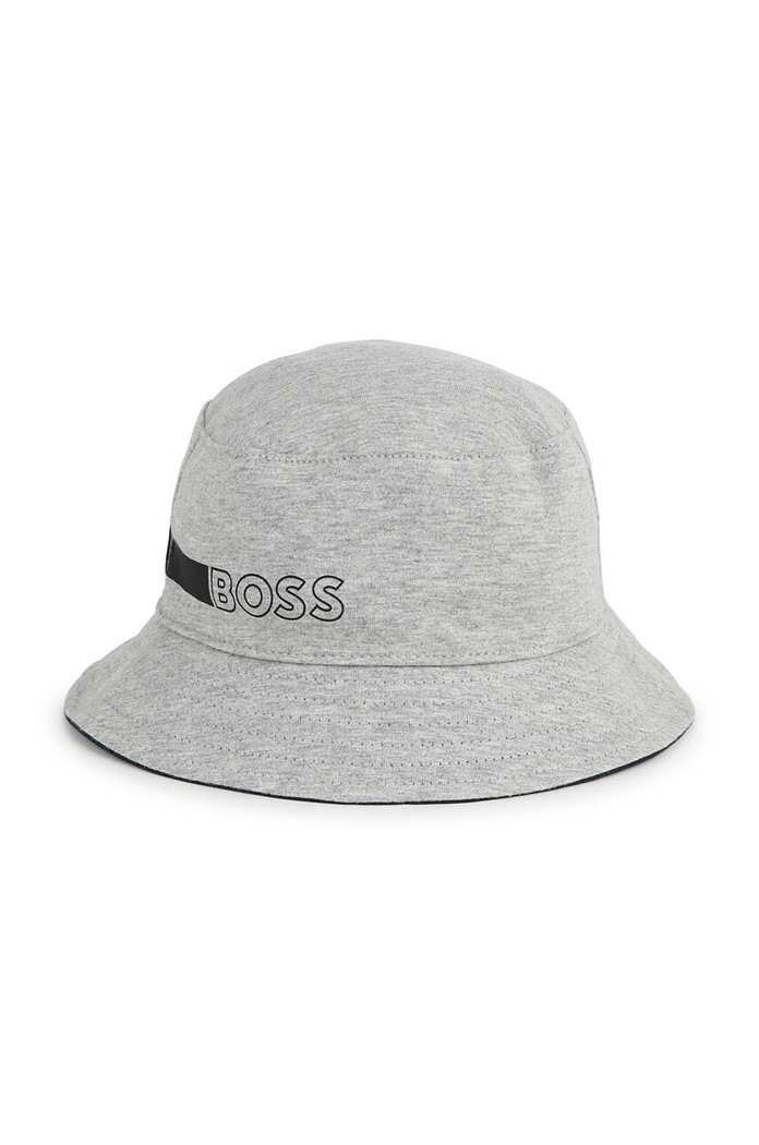 Băieți BOSS Pălărie reversibilă din bumbac pentru copii J50979. bleumarin