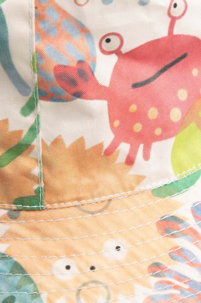 Coccodrillo kapelusz dwustronny bawełniany dziecięcy WC4363305ALB multicolor SS24