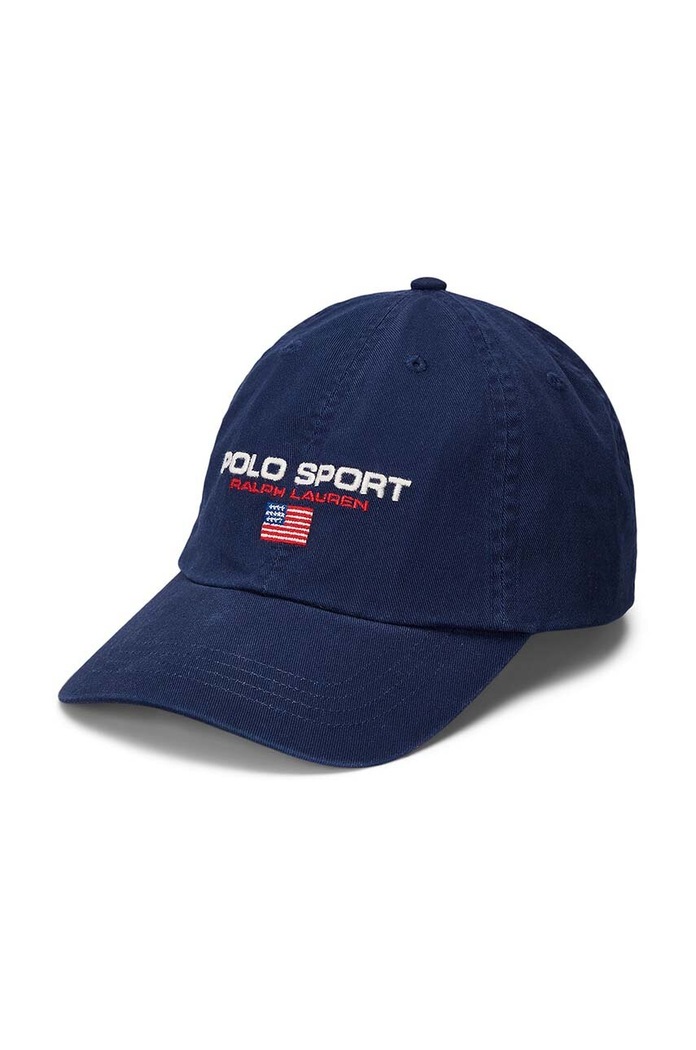 Polo Ralph Lauren czapka z daszkiem bawełniana dziecięca aplikacja granatowy 323940059003