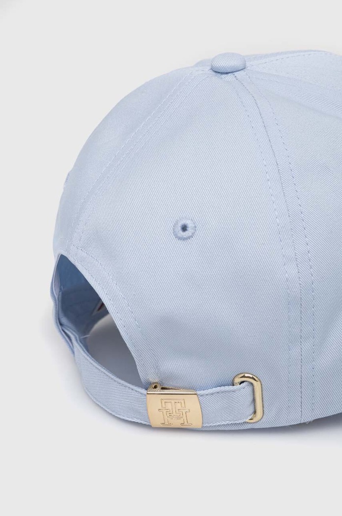 Akcesoria Tommy Hilfiger czapka z daszkiem bawełniana AW0AW15772 niebieski