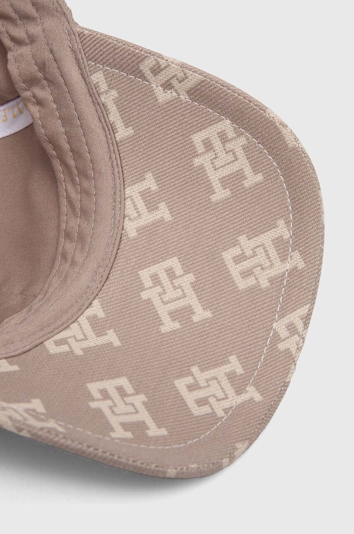 Tommy Hilfiger czapka z daszkiem bawełniana beżowy AW0AW15781