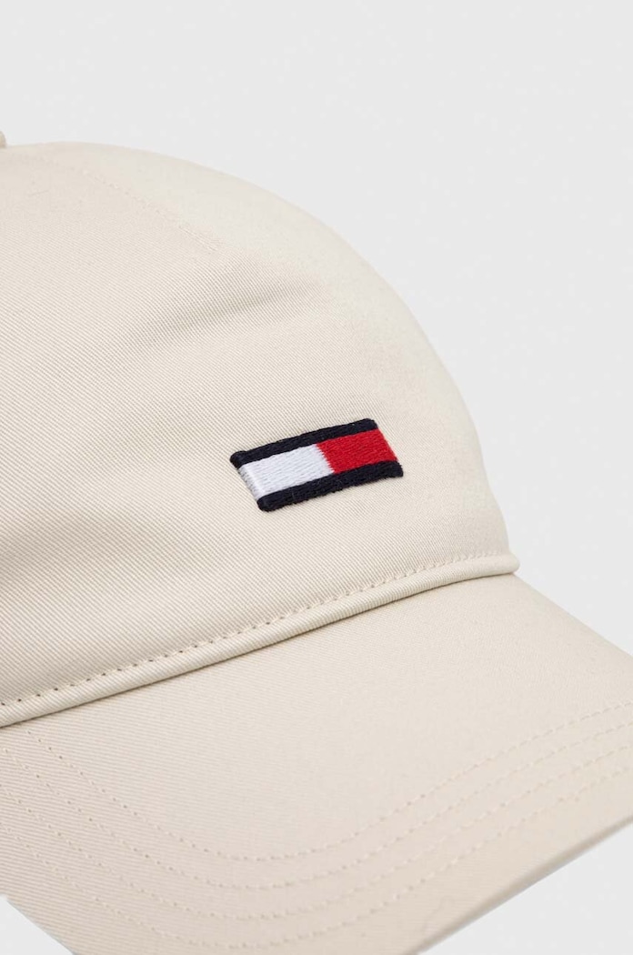 Tommy Jeans czapka z daszkiem bawełniana AW0AW15842 beżowy AW24