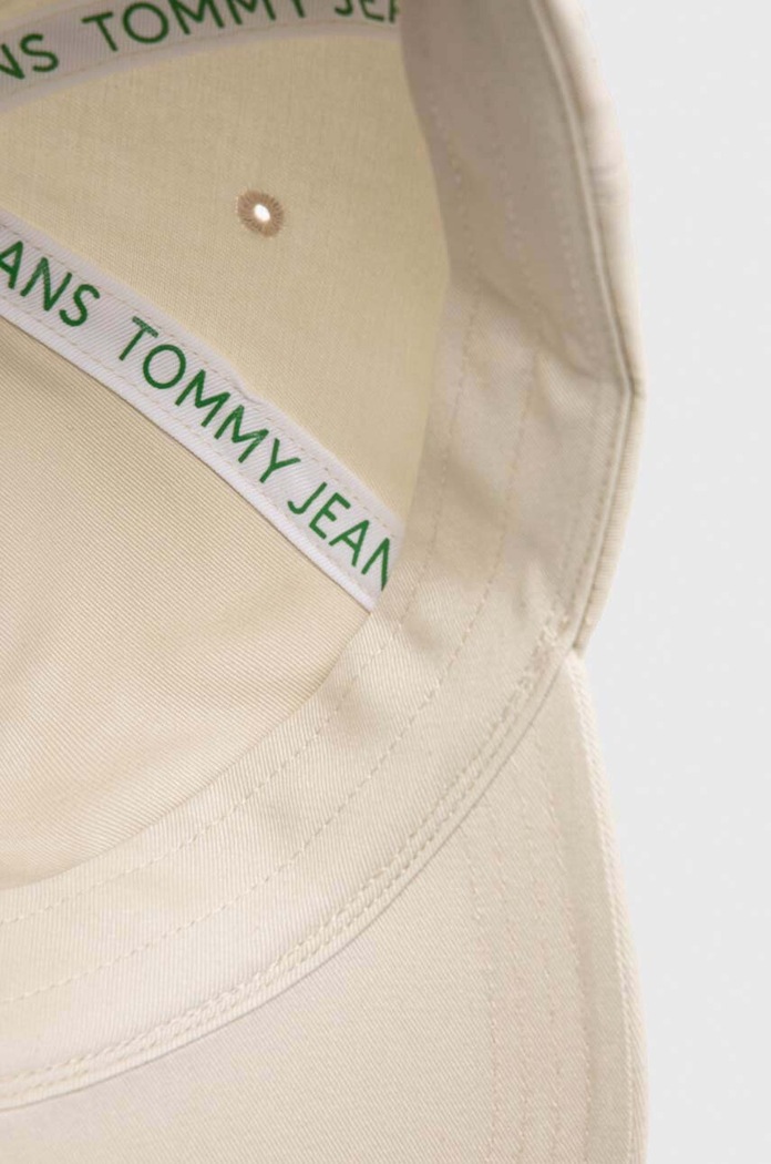 Tommy Jeans czapka z daszkiem bawełniana beżowy AW0AW15842
