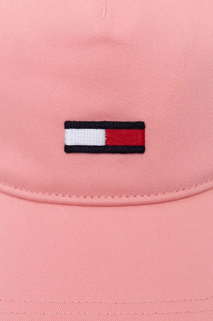 Bavlněná baseballová čepice Tommy Jeans AW0AW15842 růžová AW24