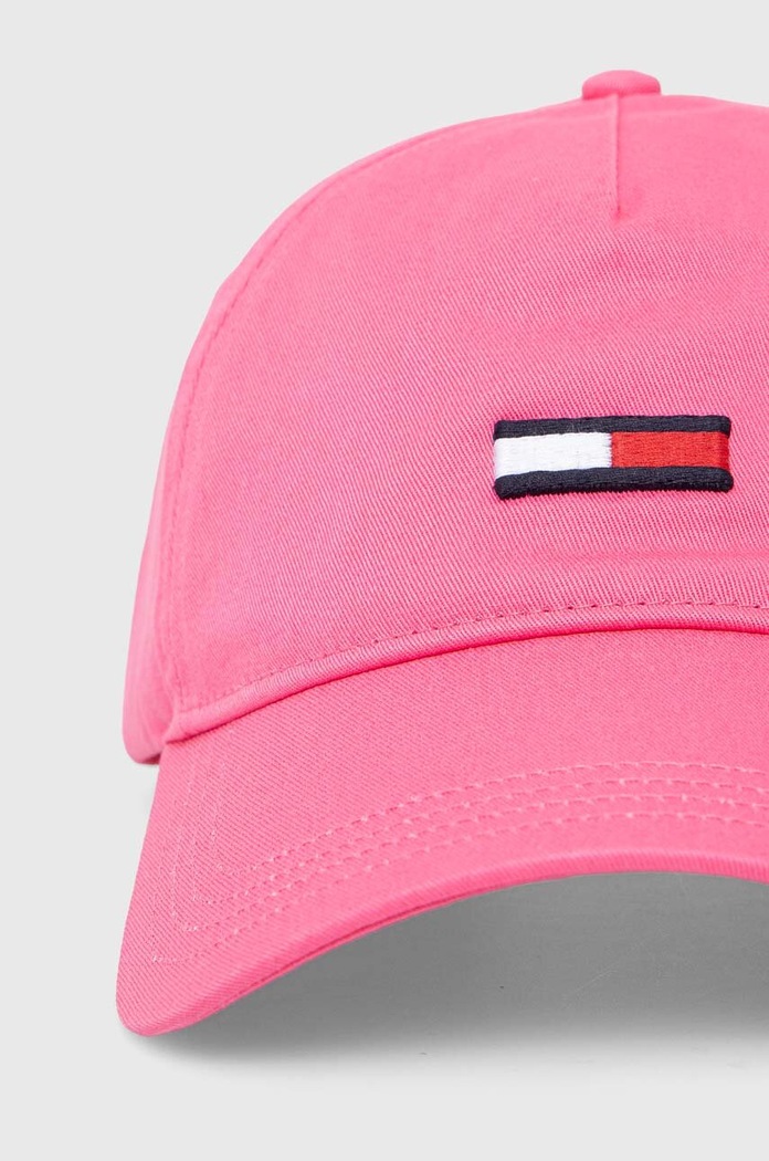 Bavlněná baseballová čepice Tommy Jeans AW0AW15842 růžová AW24