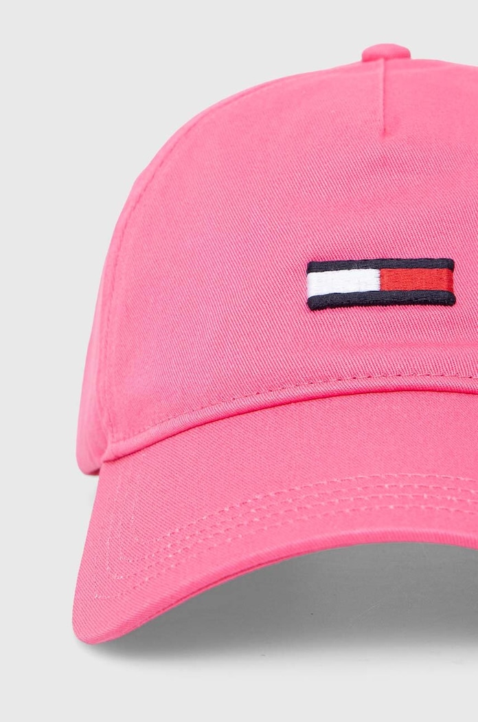Bavlněná baseballová čepice Tommy Jeans AW0AW15842 růžová AW24