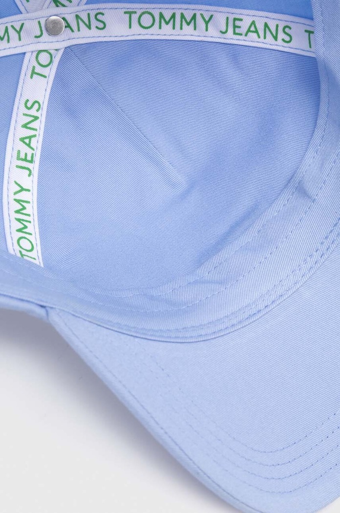 Bavlněná baseballová čepice Tommy Jeans modrá AW0AW15842