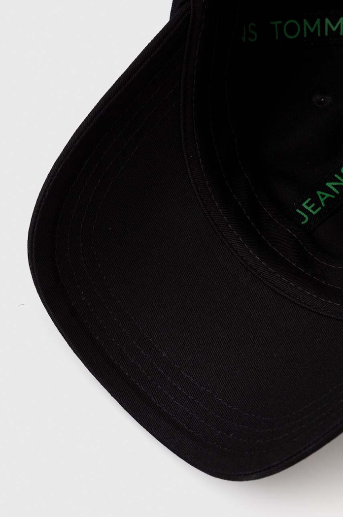 Tommy Jeans czapka z daszkiem bawełniana czarny AW0AW15845