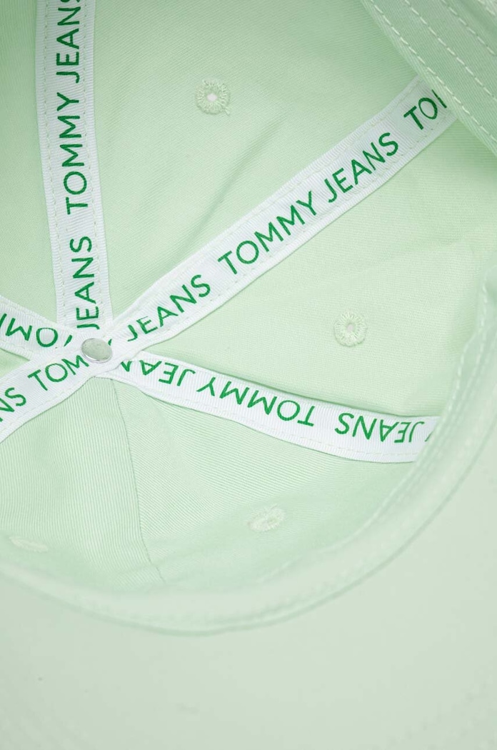 Pamučna kapa sa šiltom Tommy Jeans zelena AW0AW15848
