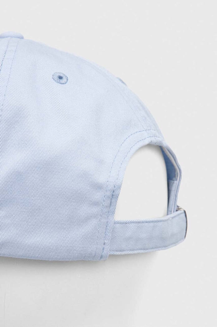 Akcesoria Tommy Jeans czapka z daszkiem bawełniana AW0AW15848 niebieski