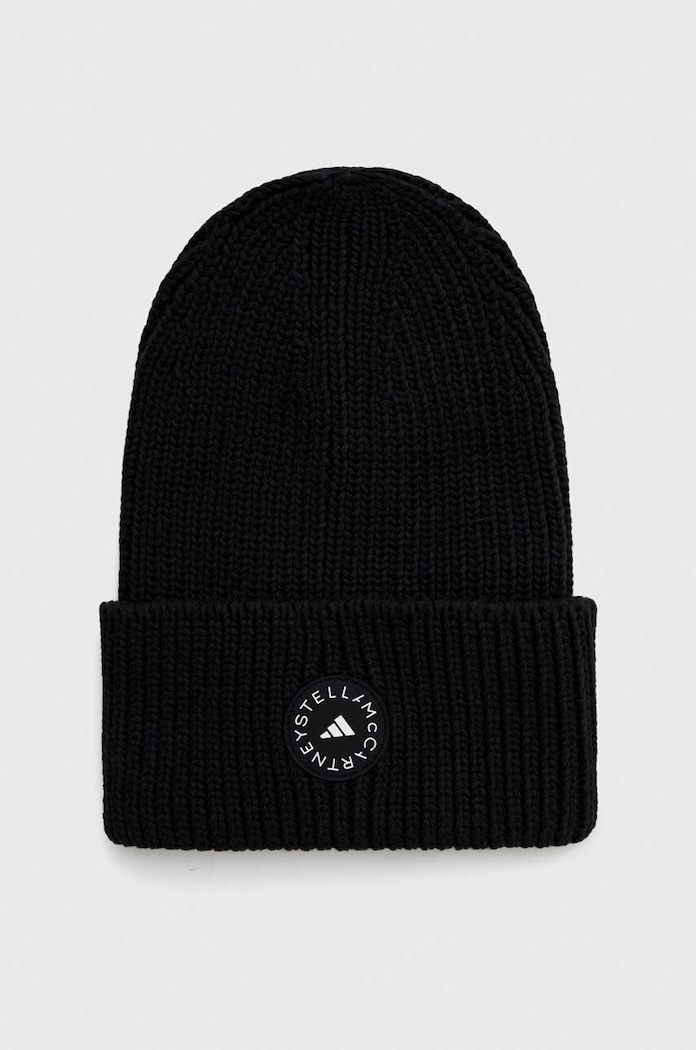 Шапка adidas by Stella McCartney czapka средно дебел черен IM8566