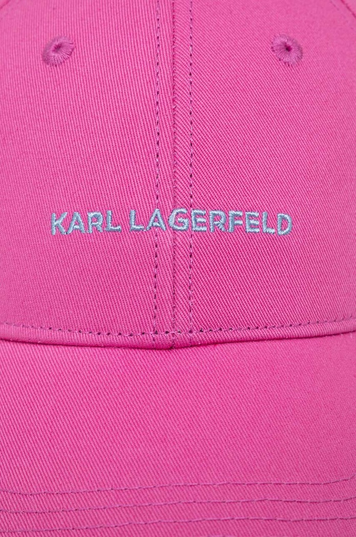 Karl Lagerfeld pamut baseball sapka 240W3408 rózsaszín SS24