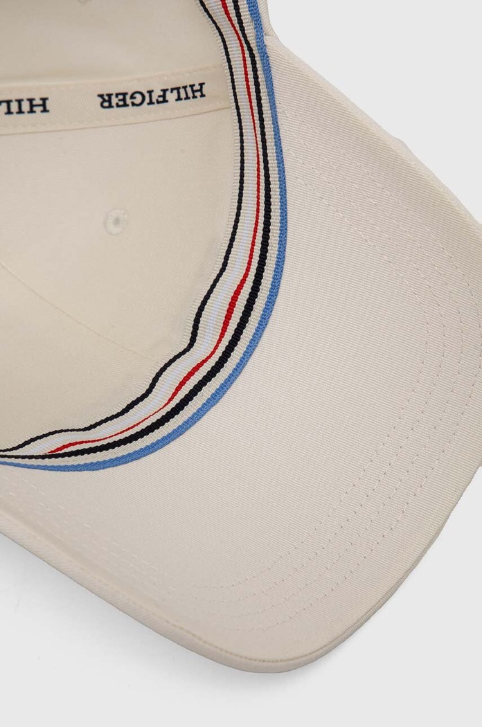 Tommy Hilfiger czapka z daszkiem bawełniana biały AW0AW16040