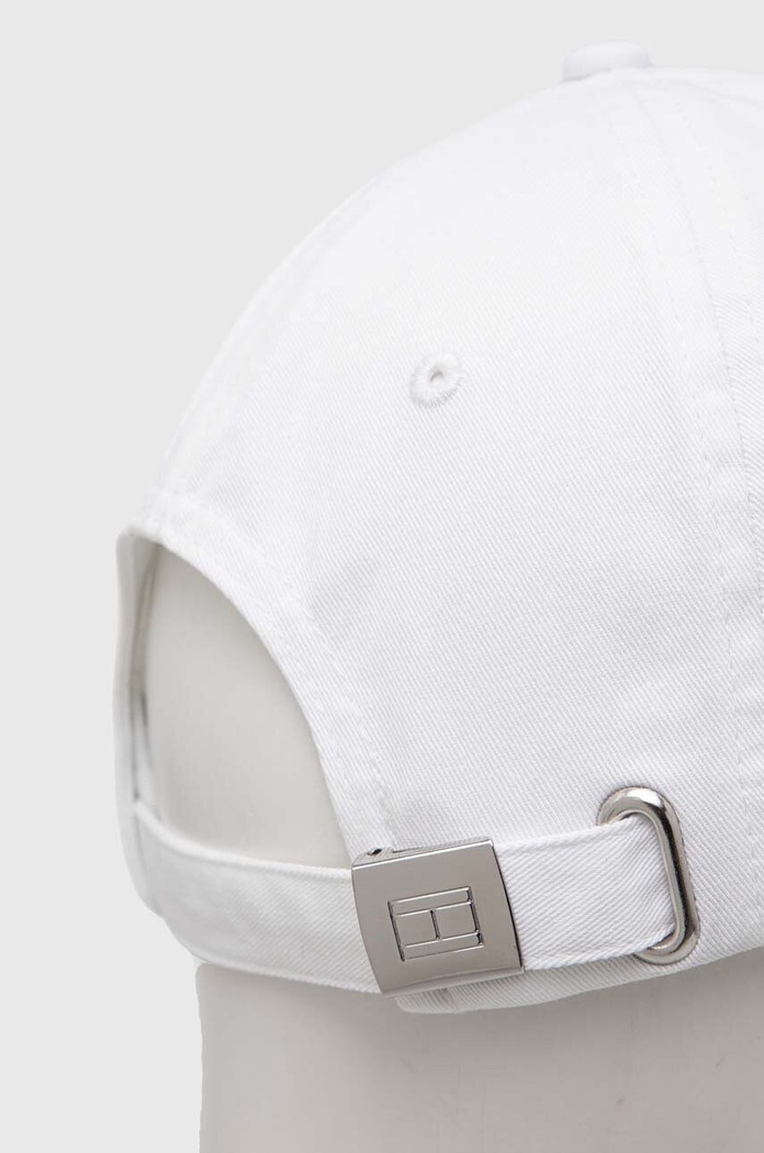 Bavlněná baseballová čepice Tommy Hilfiger AW0AW16050 bílá SS24
