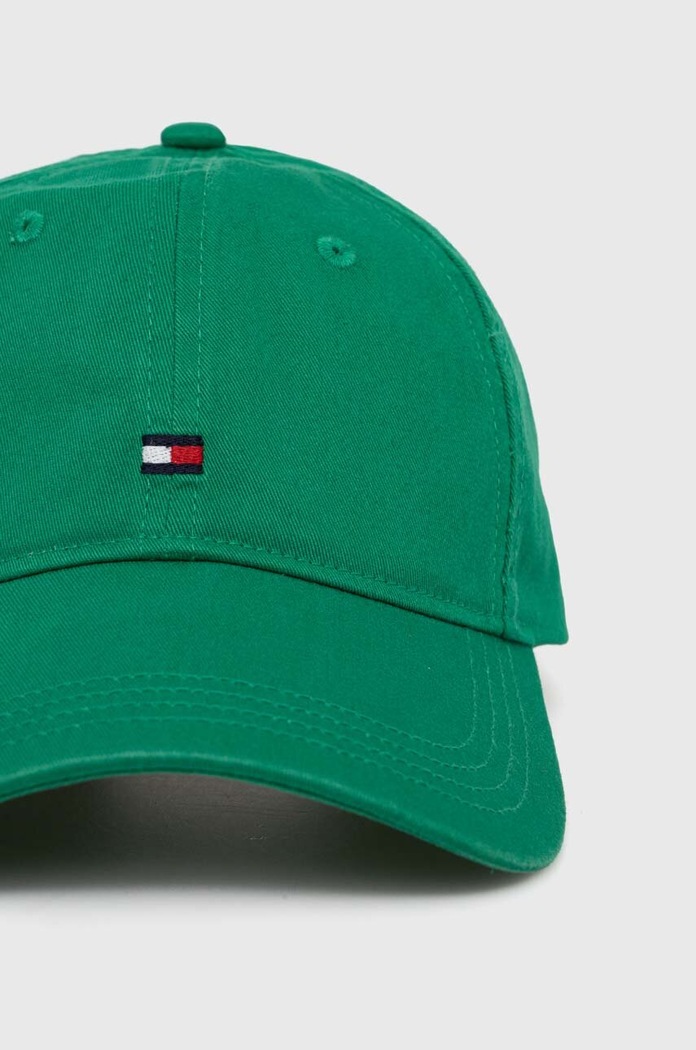 Tommy Hilfiger czapka z daszkiem bawełniana AW0AW16050 zielony SS24