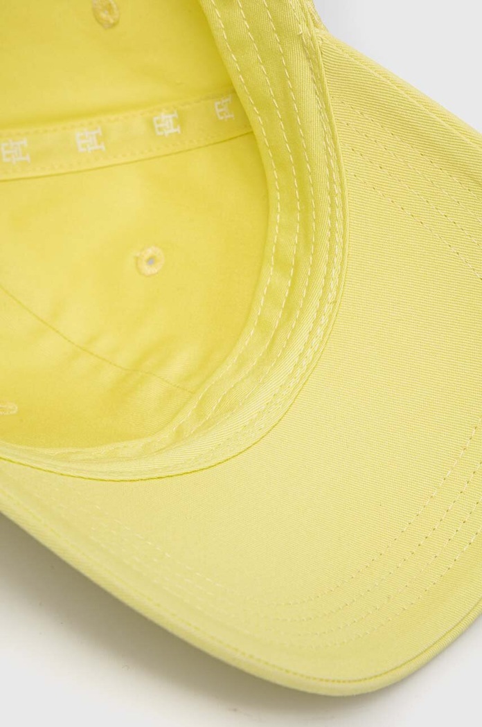 Bavlněná baseballová čepice Tommy Hilfiger žlutá AW0AW16170