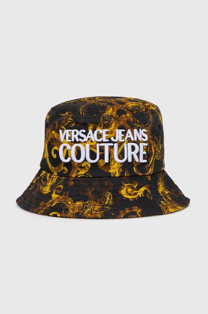 Памучна капела Versace Jeans Couture памук черен 76HAZK06.ZG267