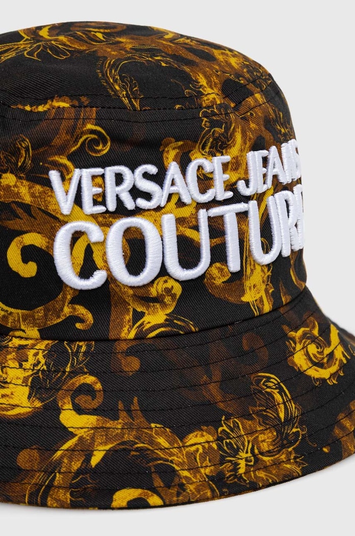 Памучна капела Versace Jeans Couture 76HAZK06.ZG267 черен SS24
