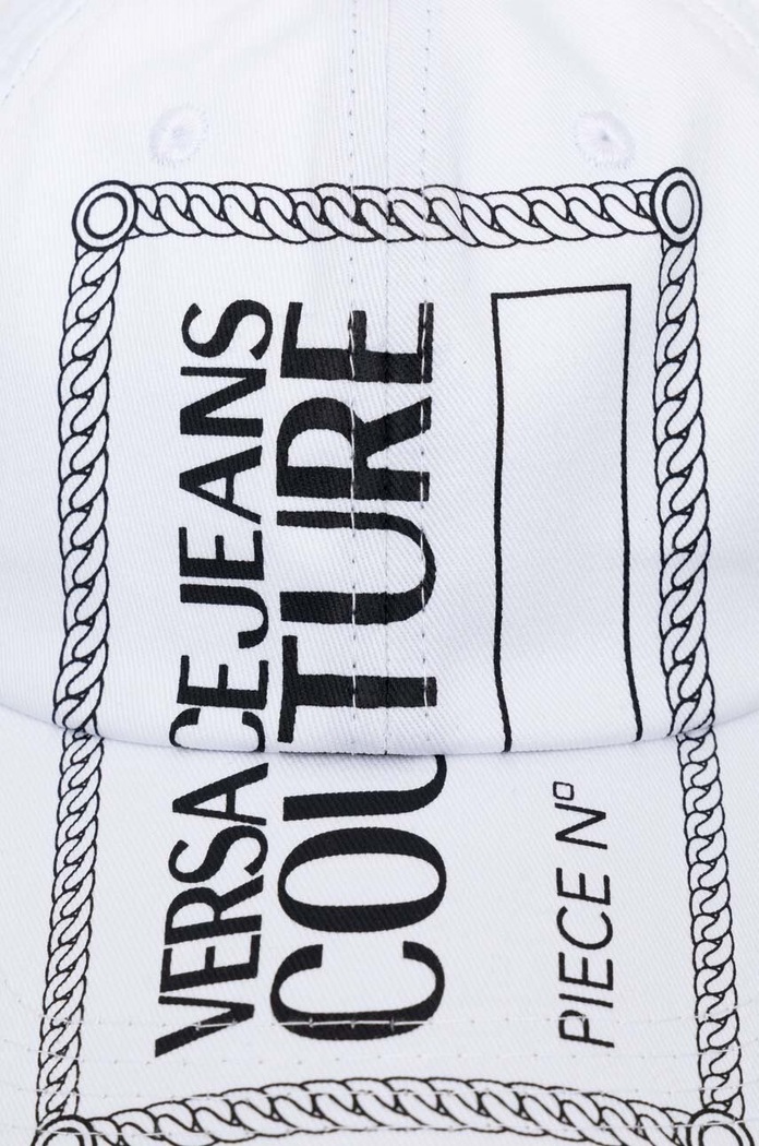 Памучна шапка с козирка Versace Jeans Couture 76HAZK34.ZG271 бял SS24