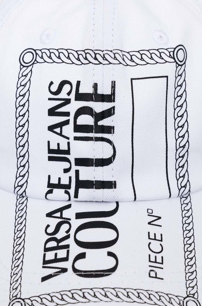 Памучна шапка с козирка Versace Jeans Couture 76HAZK34.ZG271 бял SS24