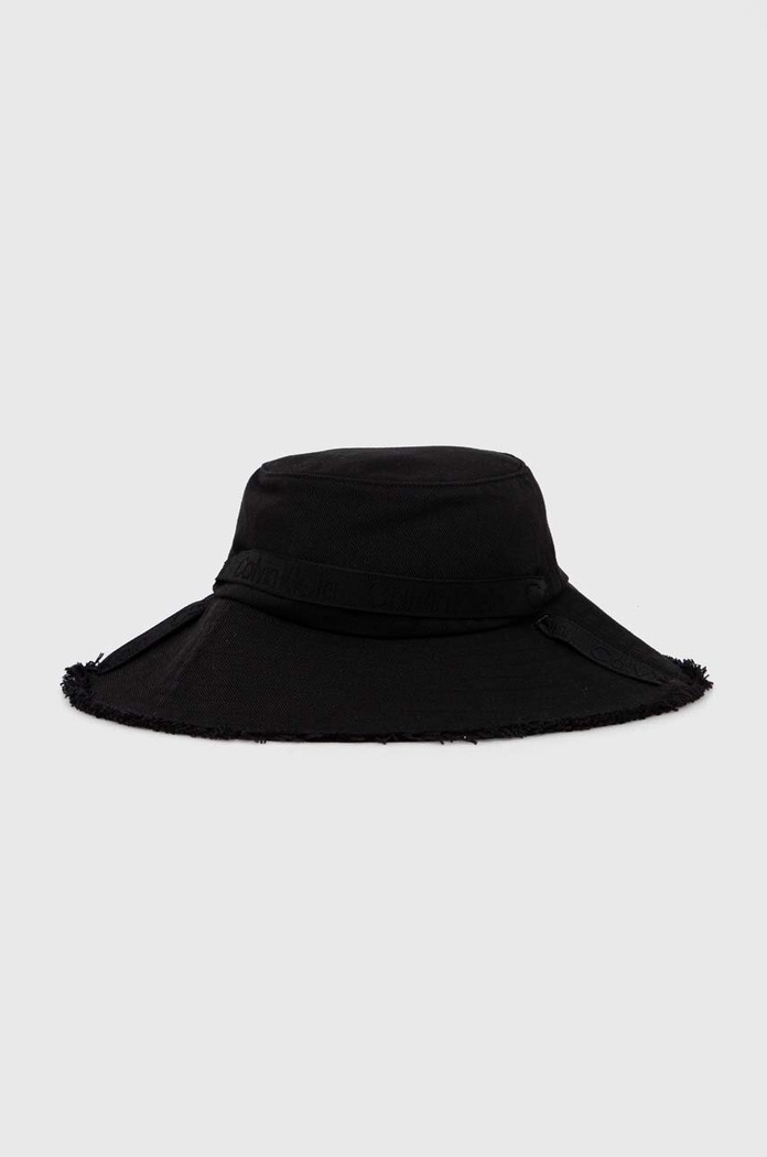 Bavlněná čepice Calvin Klein bavlna černá K60K611725