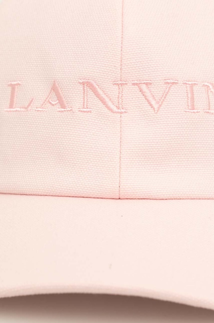 Βαμβακερό καπέλο του μπέιζμπολ Lanvin 6LBAST.U7652 ροζ SS24