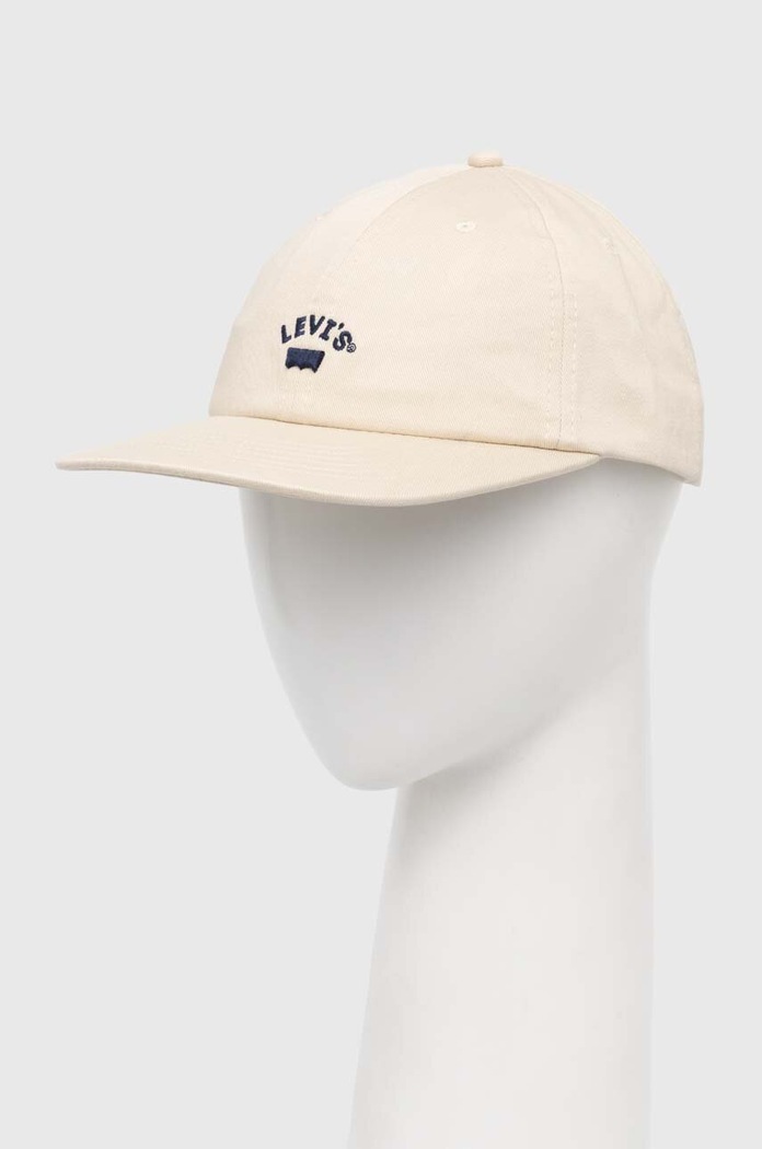 Bavlnená šiltovka Levi's bavlna béžová 000AG.0002