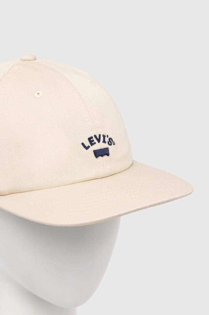 Bavlnená šiltovka Levi's 000AG.0002 béžová SS25
