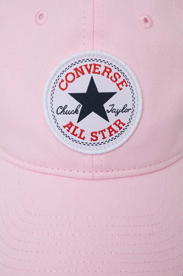 Converse czapka z daszkiem bawełniana dziecięca 9A5411.G różowy SS24