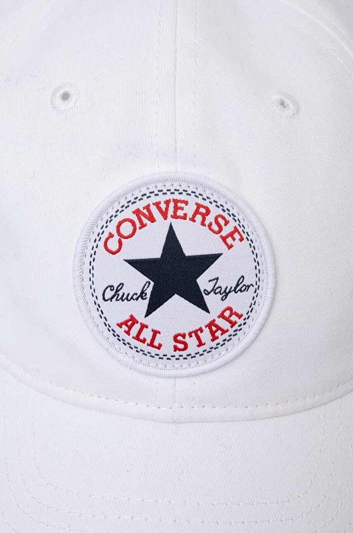 Dětská bavlněná kšiltovka Converse 9A5411 bílá SS26