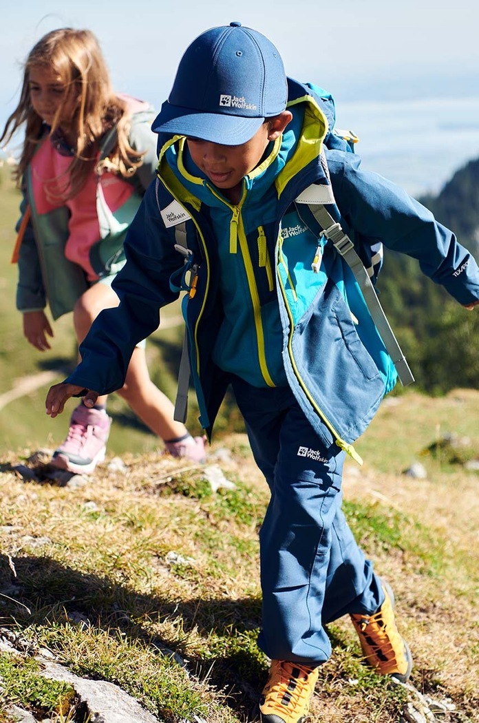 Chłopiec Jack Wolfskin czapka z daszkiem dziecięca ACTIVE HIKE 1910542. granatowy