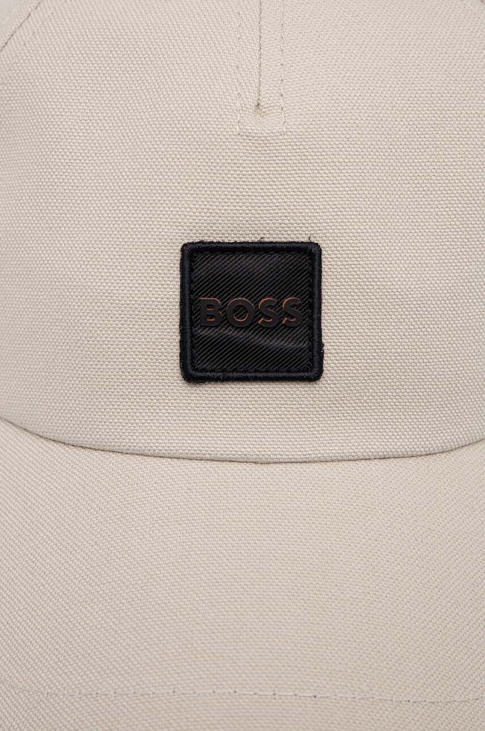 Pamučna kapa sa šiltom Boss Orange 50505437 bež SS24