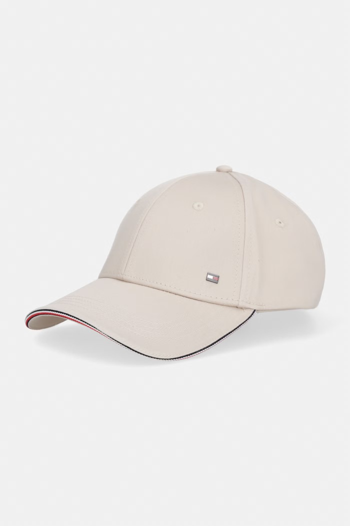 Tommy Hilfiger Καπέλο με γείσο ανδρικό βαμβακερό μπεζ AM0AM12035
