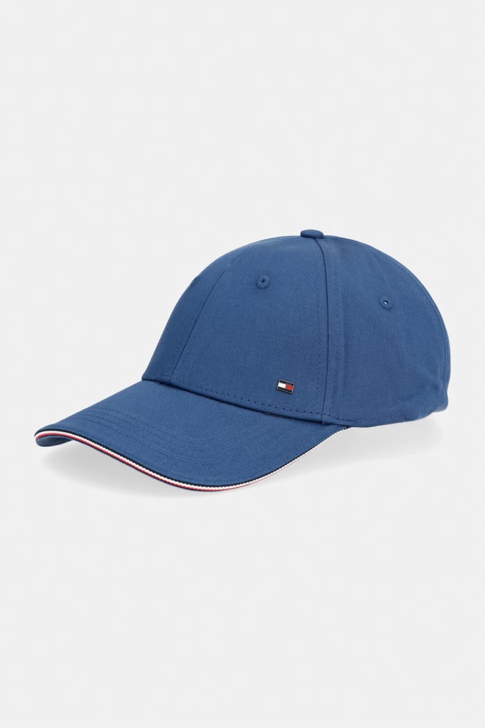Tommy Hilfiger καπέλο με γείσο ανδρικό βαμβακερό σκούρο μπλε AM0AM12035