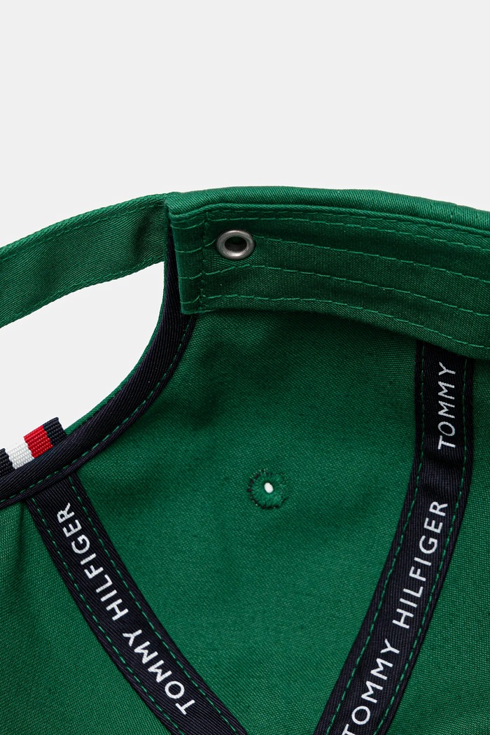 Tommy Hilfiger καπέλο με γείσο ανδρικό βαμβακερό πράσινο AM0AM12035