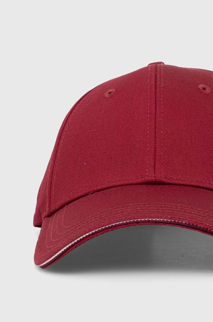 Tommy Hilfiger kšiltovka pánská bavlněná AM0AM12035 burgundské SS26
