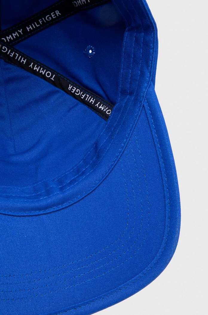 Tommy Hilfiger czapka z daszkiem bawełniana niebieski AM0AM12039