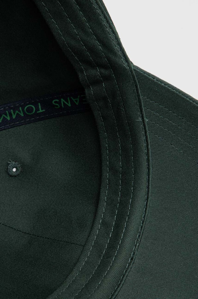 Tommy Jeans czapka z daszkiem bawełniana zielony AM0AM12016
