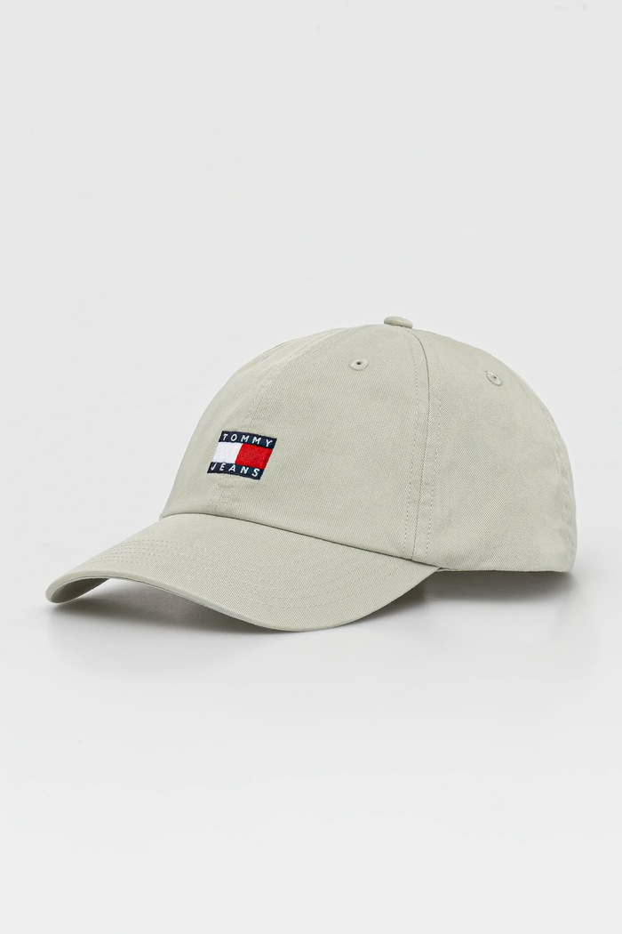 Bavlnená šiltovka Tommy Jeans zelená AM0AM12020
