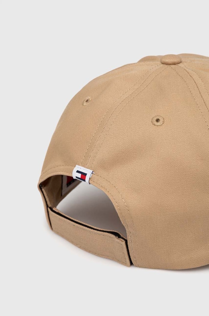 Akcesoria Tommy Jeans czapka z daszkiem bawełniana AM0AM12024 beżowy