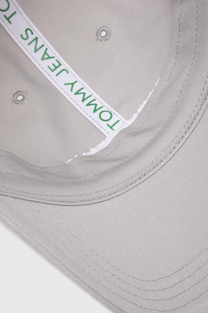 Bavlněná baseballová čepice Tommy Jeans šedá AM0AM12024