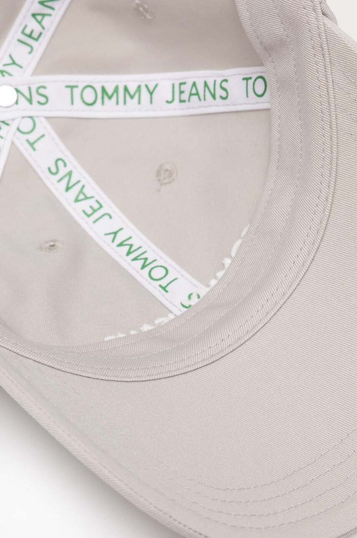 Bavlněná baseballová čepice Tommy Jeans šedá AM0AM12024